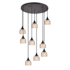 Regent Lourdes 9 Light 700mm Round Pendant Light - Amber