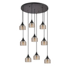 Regent Lourdes 9 Light 700mm Round Pendant Light - Amber
