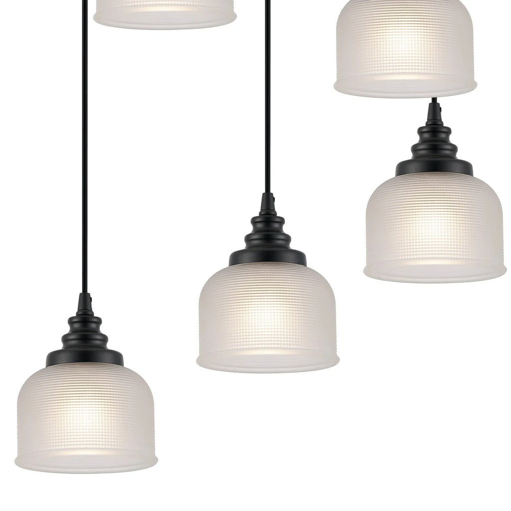 Regent Lourdes 9 Light 700mm Round Pendant Light - Frosted