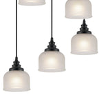 Regent Lourdes 9 Light 700mm Round Pendant Light - Frosted