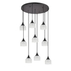 Regent Lourdes 9 Light 700mm Round Pendant Light - Frosted