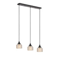 Regent Lourdes 3 Light 800mm Linear Pendant Light - Amber