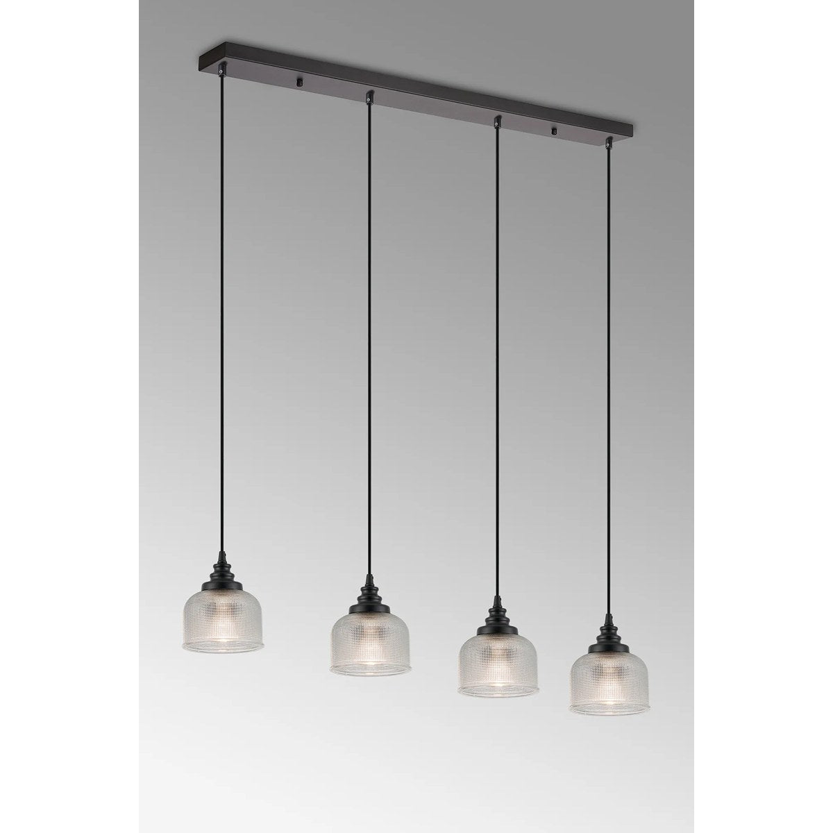 Regent Lourdes 4 Light Linear Pendant Light 1000mm Long - Clear