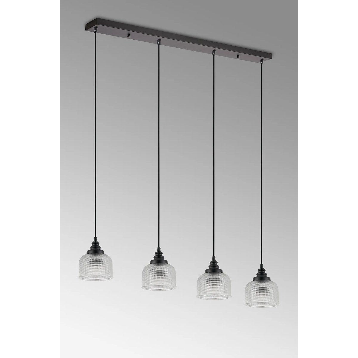Regent Lourdes 4 Light Linear Pendant Light 1000mm Long - Clear