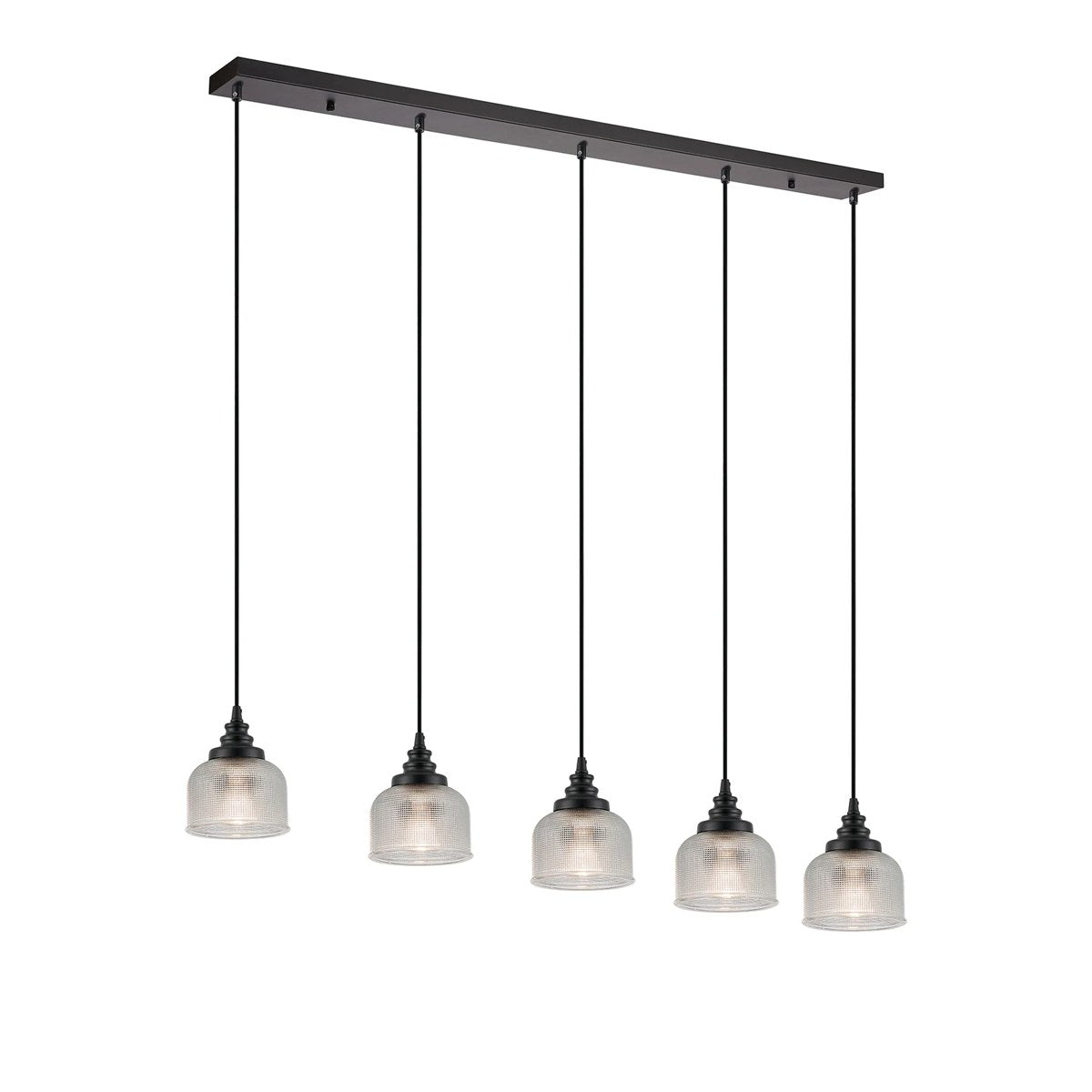 Regent Lourdes 5 Light Linear Pendant 1200mm - Clear