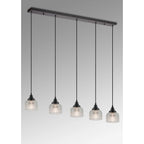 Regent Lourdes 5 Light Linear Pendant 1200mm - Clear