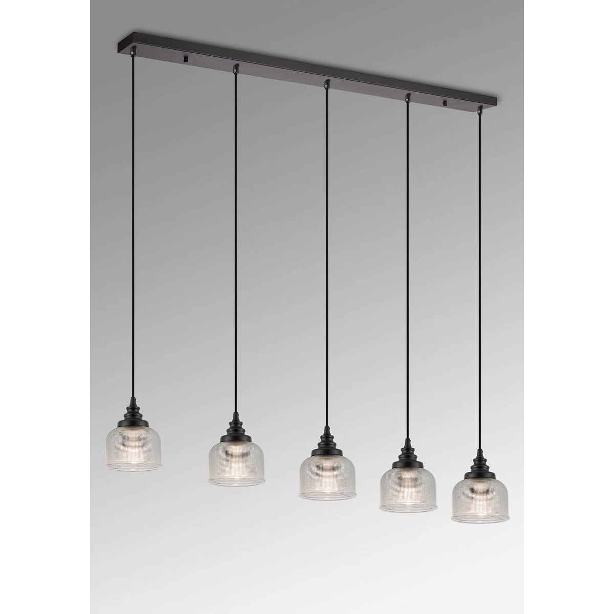 Regent Lourdes 5 Light Linear Pendant 1200mm - Clear