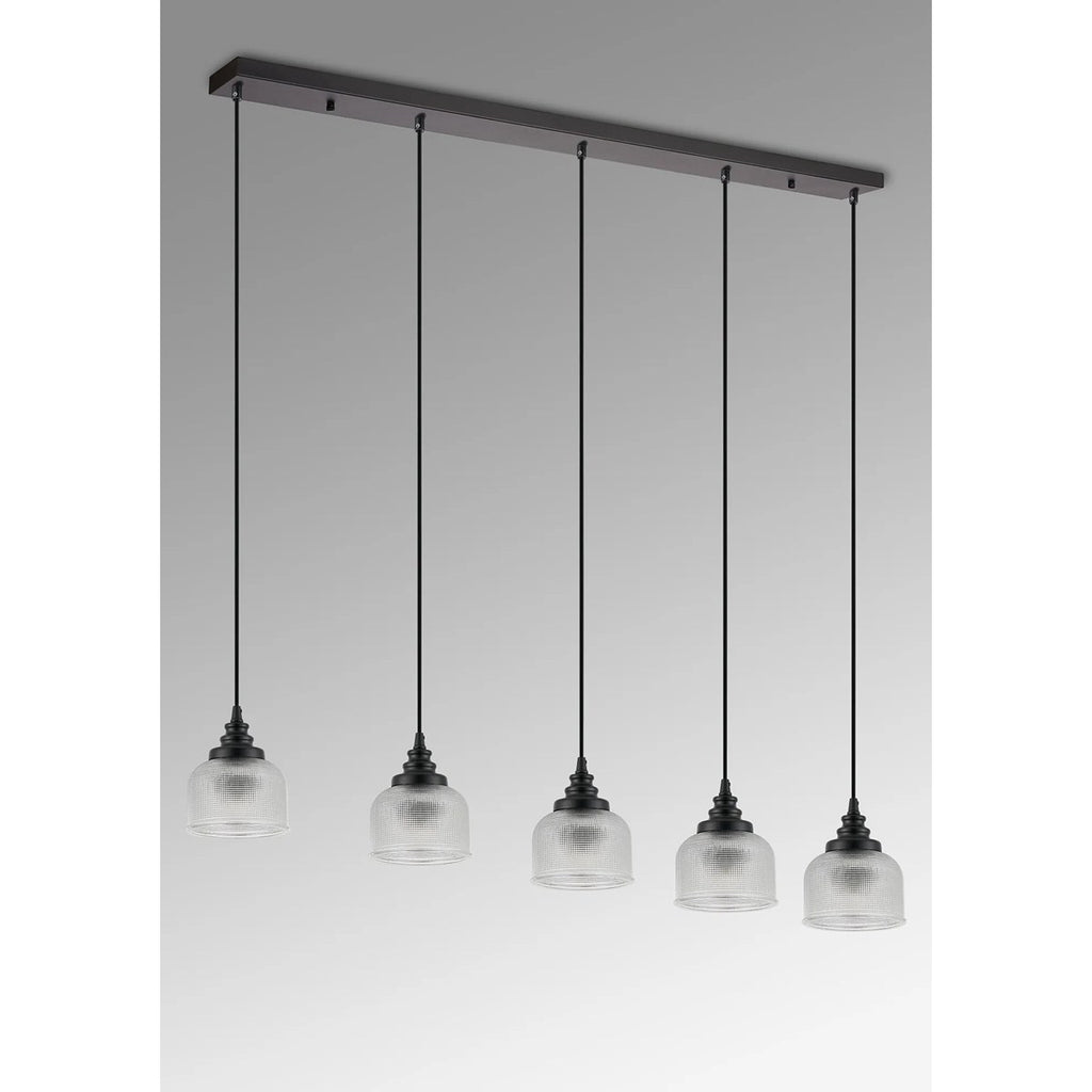 Regent Lourdes 5 Light Linear Pendant 1200mm - Clear
