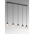 Regent Lourdes 5 Light Linear Pendant 1200mm - Frosted