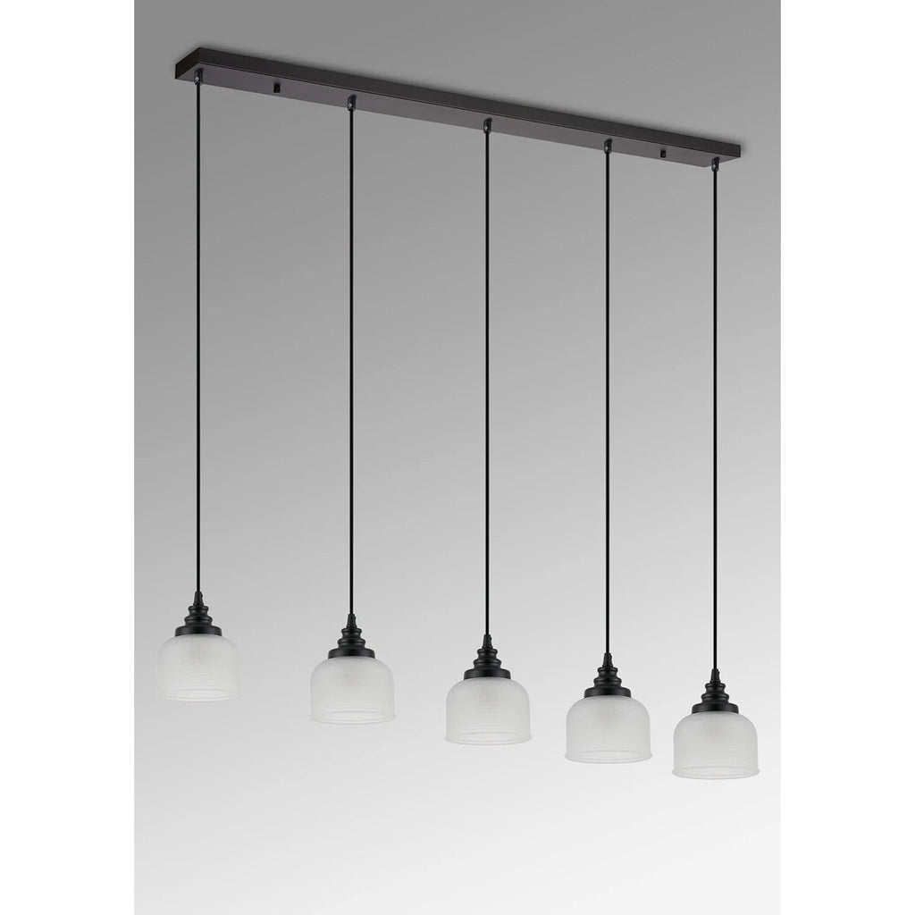 Regent Lourdes 5 Light Linear Pendant 1200mm - Frosted