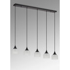 Regent Lourdes 5 Light Linear Pendant 1200mm - Frosted