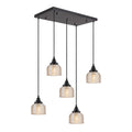 Regent Lourdes 5 Light 640mm Rectangular Pendant Light - Amber