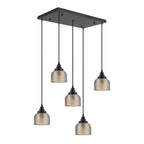 Regent Lourdes 5 Light 640mm Rectangular Pendant Light - Amber