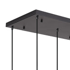 Regent Lourdes 5 Light 640mm Rectangular Pendant Light - Amber