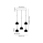 Regent Lourdes 5 Light 640mm Rectangular Pendant Light - dimensions