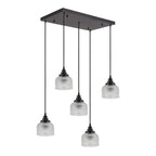 Regent Lourdes 5 Light 640mm Rectangular Pendant Light - Clear