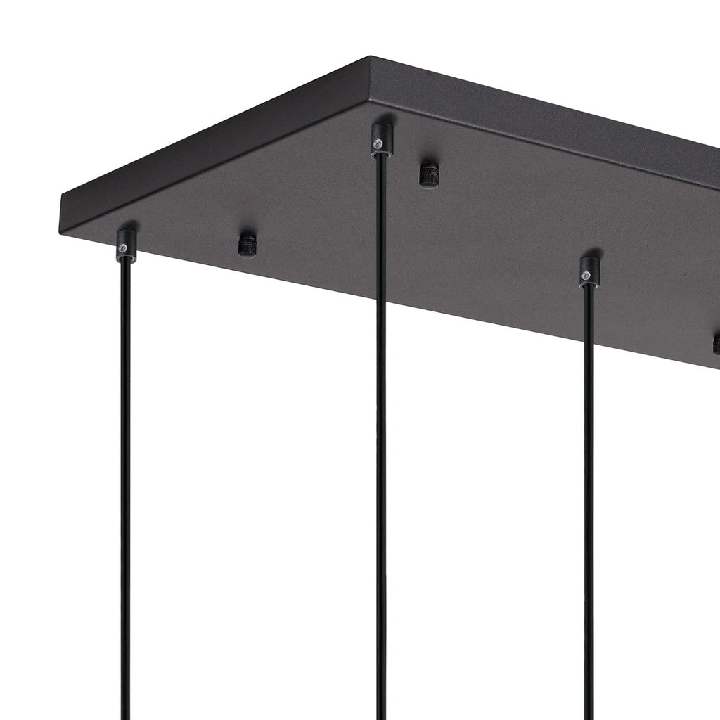 Regent Lourdes 5 Light 640mm Rectangular Pendant Light - Clear
