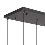 Regent Lourdes 5 Light 640mm Rectangular Pendant Light - Frosted