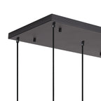 Regent Lourdes 5 Light 640mm Rectangular Pendant Light - Smoke