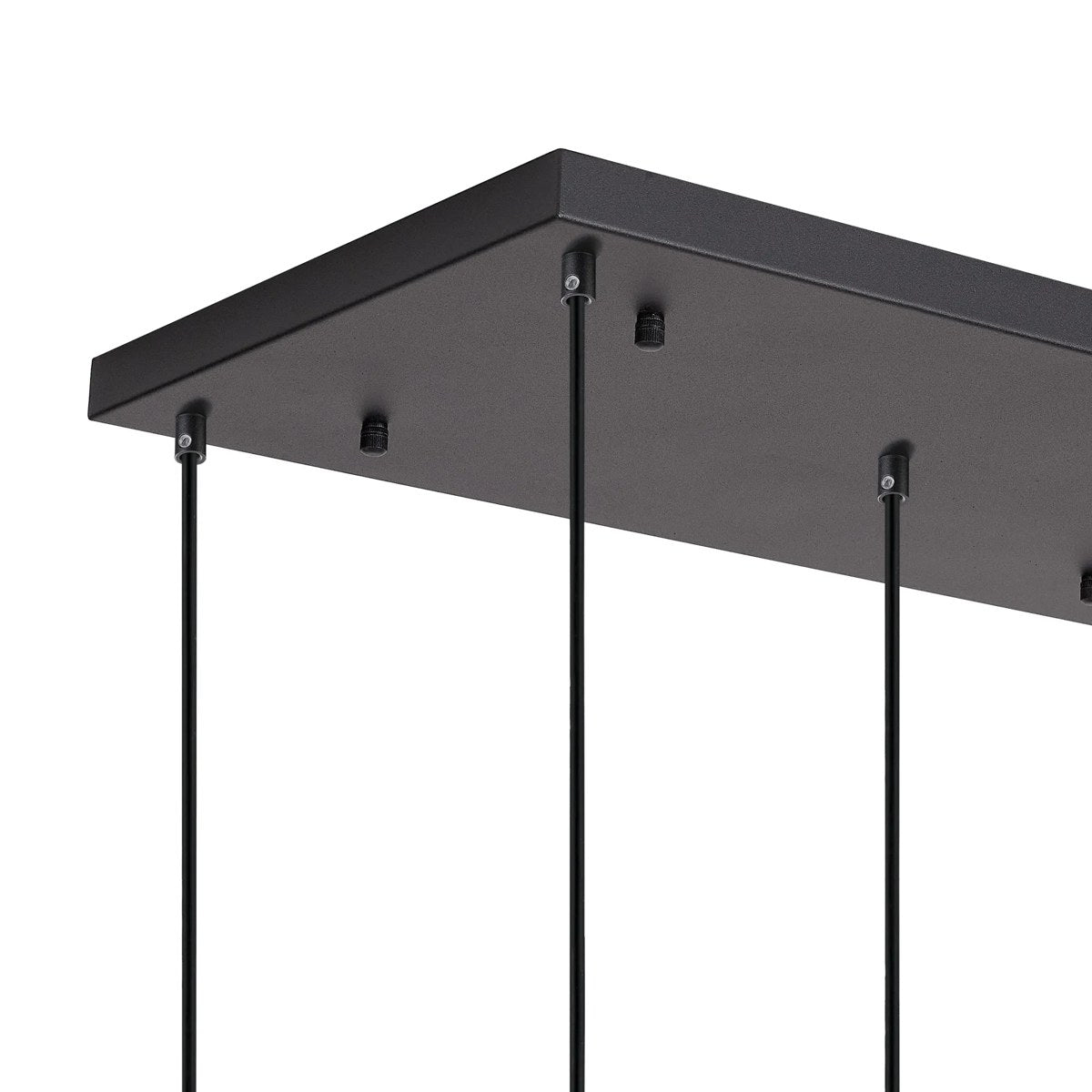 Regent Lourdes 5 Light 640mm Rectangular Pendant Light - Smoke
