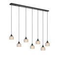 Regent Lourdes 7 Light Linear Pendant 1490mm - Amber