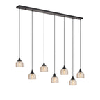 Regent Lourdes 7 Light Linear Pendant 1490mm - Amber