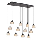 Regent Lourdes 12 Light 1190mm x 490mm Rectangular Pendant Light - Amber