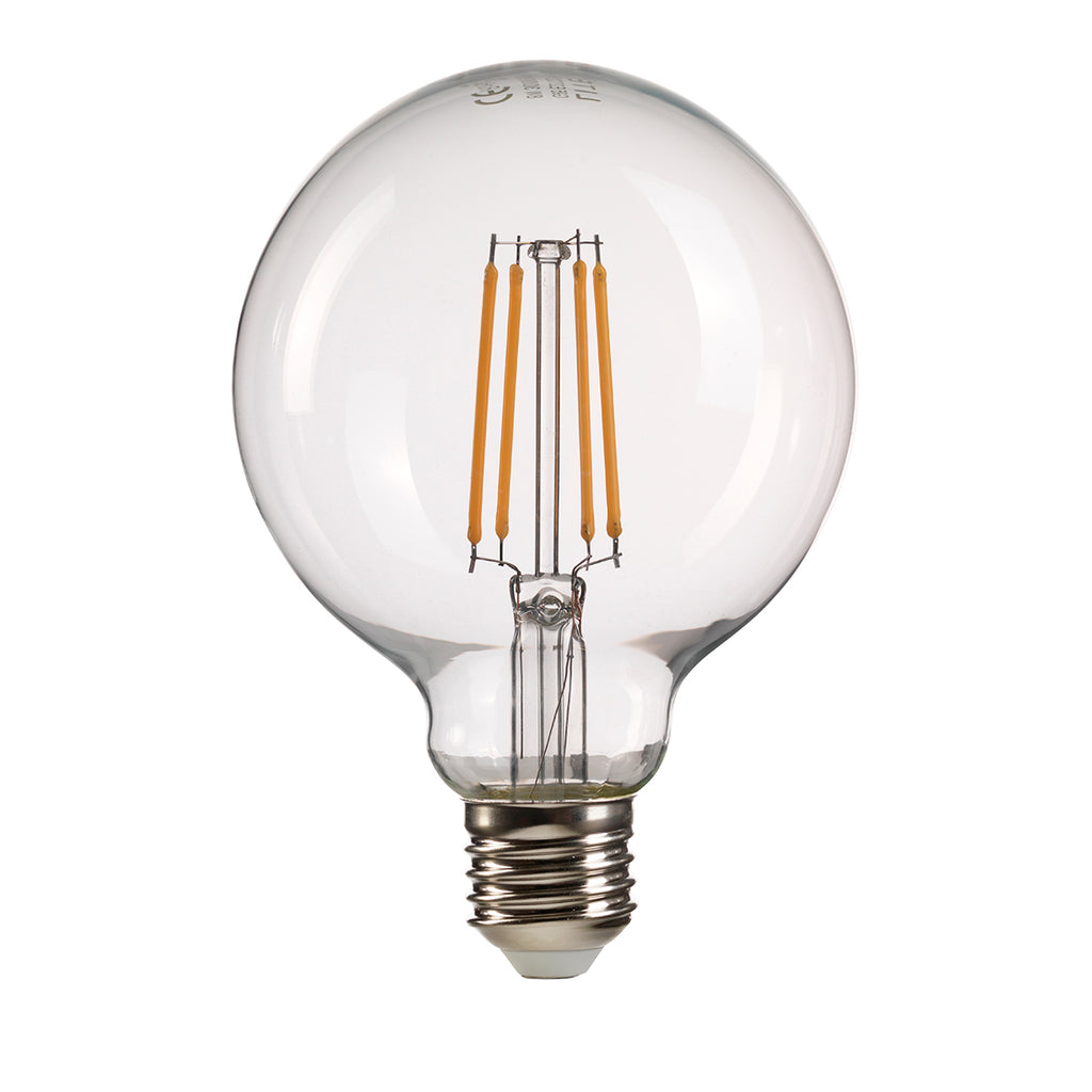 Globe E27 LED Clear Bulb 8Watt Warm White 3000K Non-Dimmable 