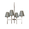 Elstead Lucerne 4 Light Chandelier in Steel and Brushed Nickel