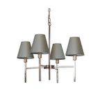 Elstead Lucerne 4 Light Chandelier in Steel and Brushed Nickel