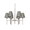 Elstead Lucerne 6 Light Chandelier in Steel and Brushed Nickel