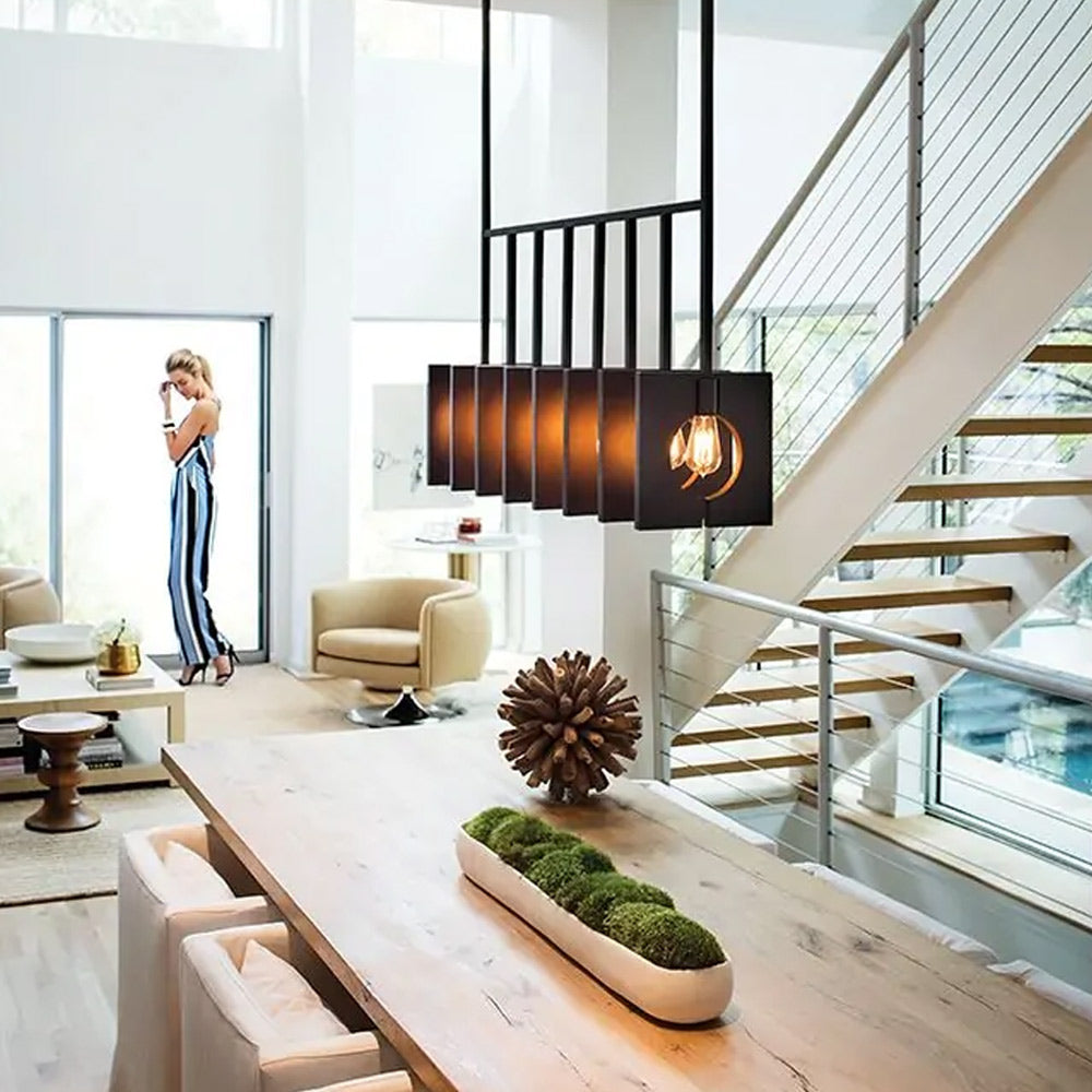 Quintiesse Ludlow 8 Light Bar Pendant Light Brushed Graphite