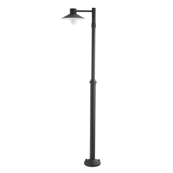 Norlys Lund 1 Light Outdoor Lamp Post in Black