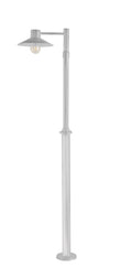 Norlys Lund Outdoor Single Post with Clear Lens in Galvanised Finish