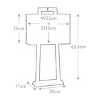 Elstead Magro Table Lamp in Polished Nickel - dimensions