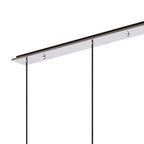 Regent Maisy 4 Light 1420mm Linear Pendant Light - Black / Polished Chrome / Amber Fade