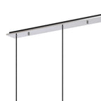 Regent Maisy 4 Light 1420mm Linear Pendant Light - Polished Nickel / Black / Amber Fade