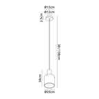 Regent Maisy 200mm Single Pendant Light - dimensions