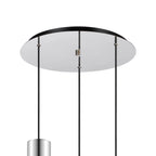 Regent Maisy 3 Light 500mm Round Pendant Light - Polished Nickel / Black / Iridescent Fade