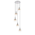 Regent Maisy 5 Light Round Pendant Light 650mm Diameter - Amber Fade