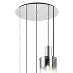 Regent Maisy 5 Light Round Pendant Light 650mm Diameter - Smoke Fade