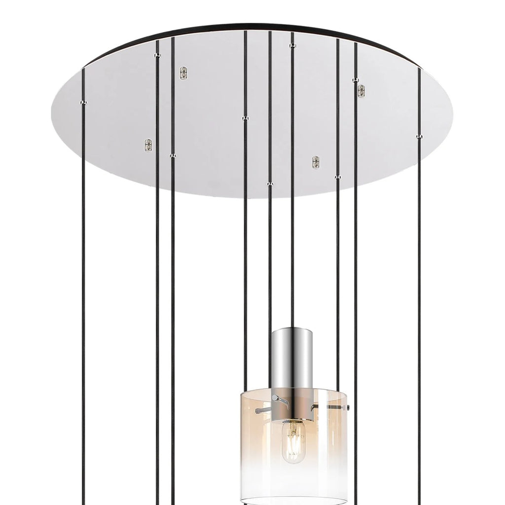 Regent Maisy 9 Light Round Pendant 800mm - Amber Fade