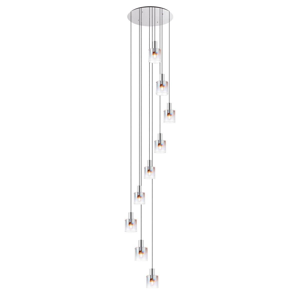Regent Maisy 9 Light Round Pendant 800mm - Iridescent Fade