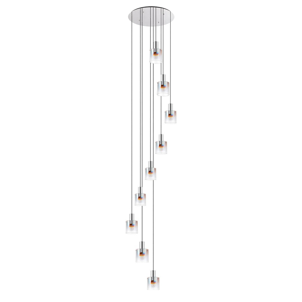 Regent Maisy 9 Light Round Pendant 800mm - Iridescent Fade