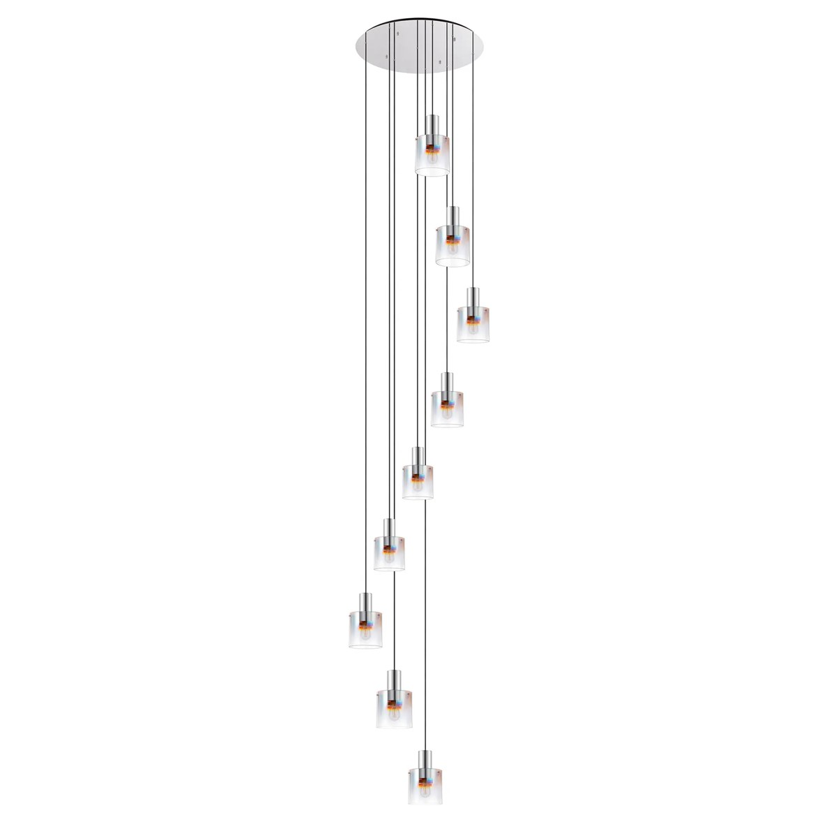 Regent Maisy 9 Light Round Pendant 800mm - Iridescent Fade