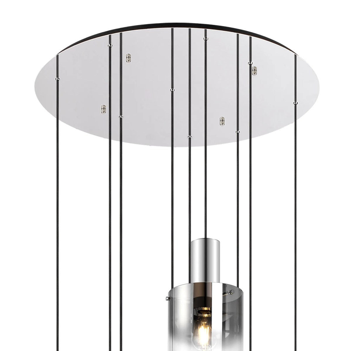 Regent Maisy 9 Light Round Pendant 800mm - Smoke Fade