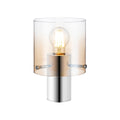Regent Maisy 260mm Table Lamp - Polished Nickel / Black / Amber Fade