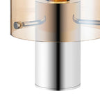 Regent Maisy 260mm Table Lamp - Polished Nickel / Black / Amber Fade