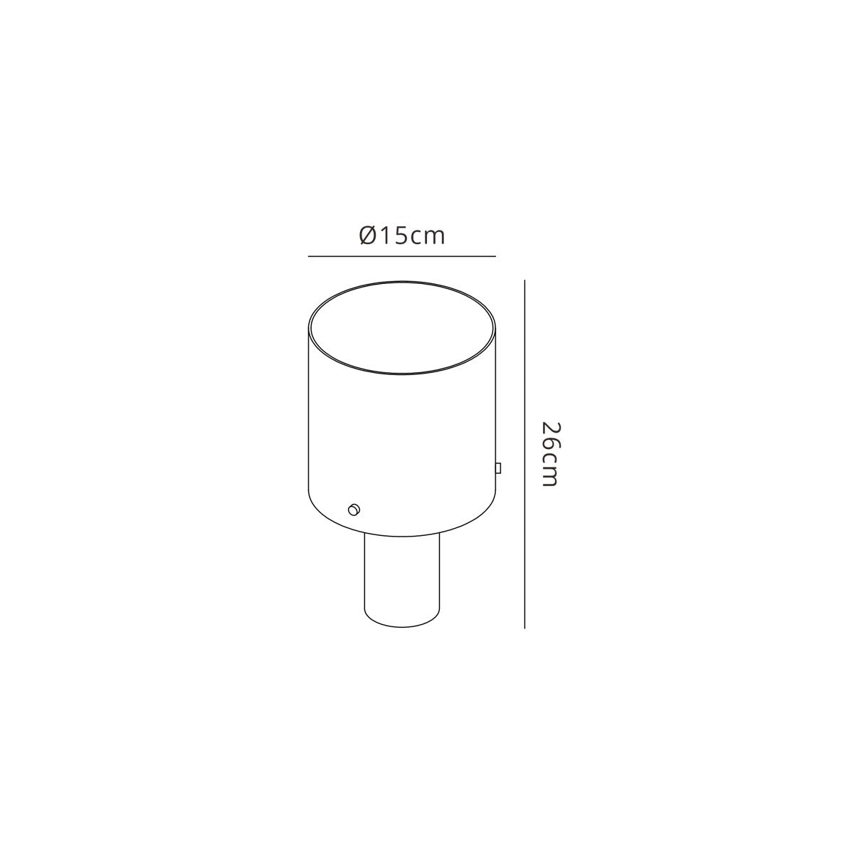 Regent Maisy 260mm Table Lamp - dimensions