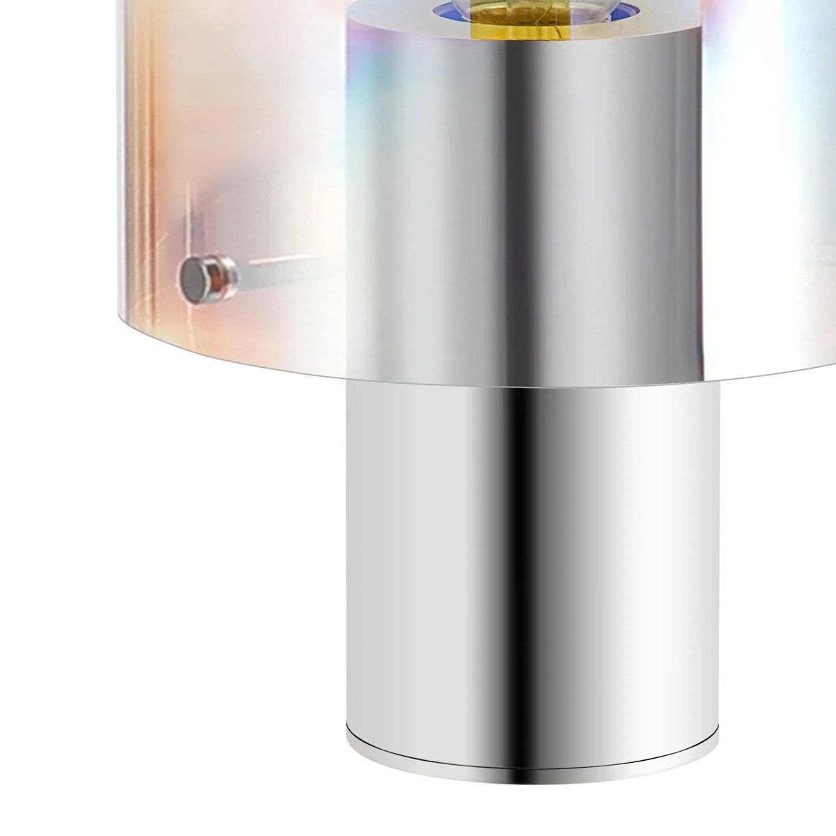 Regent Maisy 260mm Table Lamp - Polished Nickel / Black / Iridescent Fade